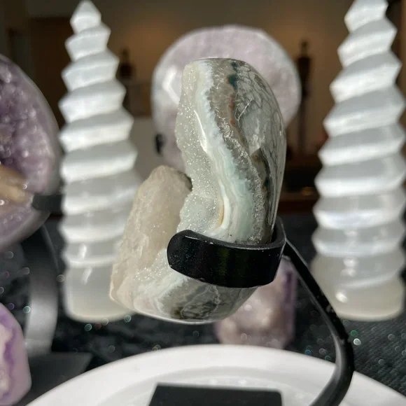 Blue Amethyst W Calcite- BAC1